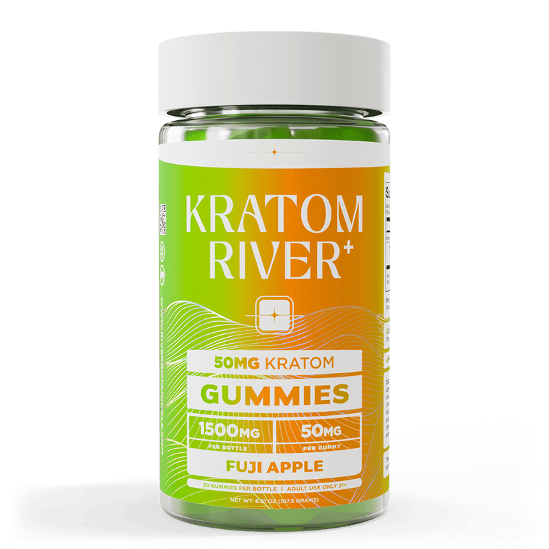 Kratom River Kratom Gummies Fuji Apple 50mg kratom 30 count