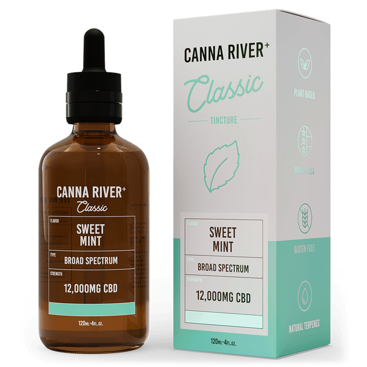 CBD Classic Tincture Tincture Canna River Broad Spectrum (THC Free) Sweet Mint 12000mg CBD / 120mL