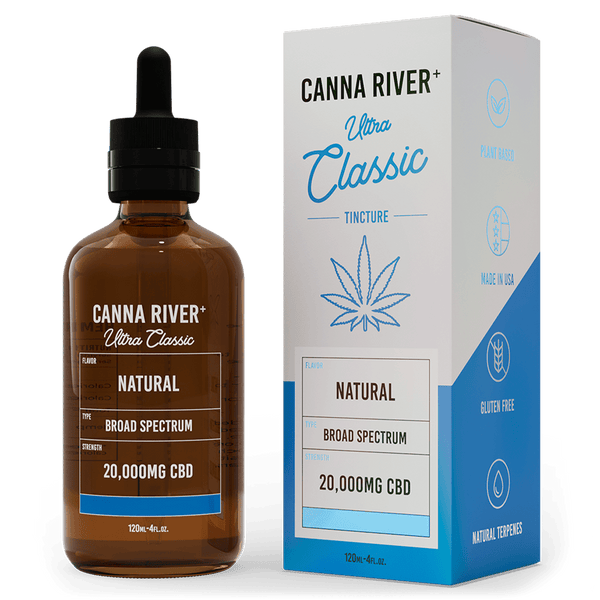 CBD Ultra Classic Tincture Tincture Canna River Broad Spectrum (THC Free) Natural 20000mg CBD / 120mL