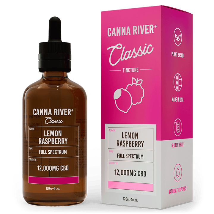 CBD Classic Tincture Tincture Canna River Full Spectrum (Contains THC) Lemon Raspberry 12000mg CBD / 120mL