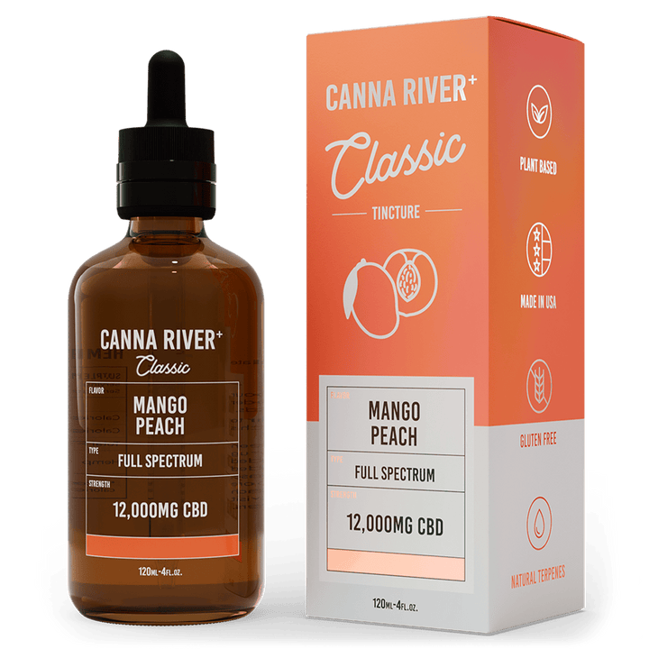 CBD Classic Tincture Tincture Canna River Full Spectrum (Contains THC) Mango Peach 12000mg CBD / 120mL