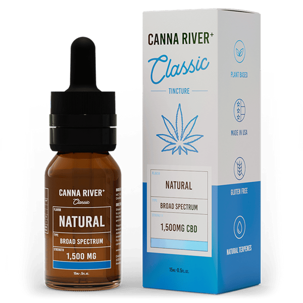 CBD Classic Tincture Tincture Canna River Broad Spectrum (THC Free) Natural 1500mg CBD / 15mL