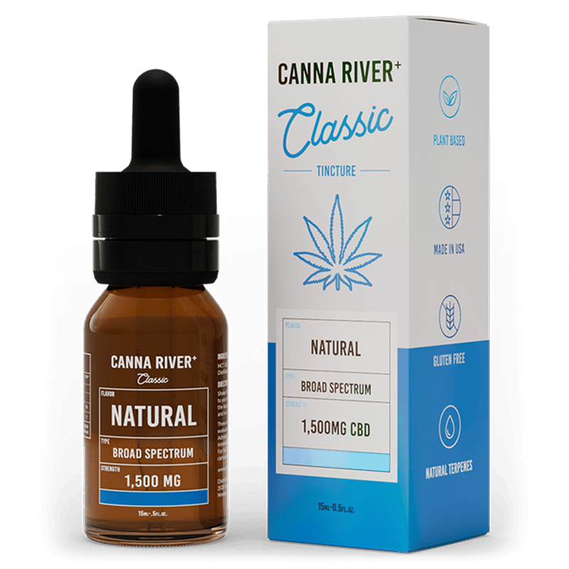 CBD Classic Tincture Tincture Canna River Broad Spectrum (THC Free) Natural 1500mg CBD / 15mL