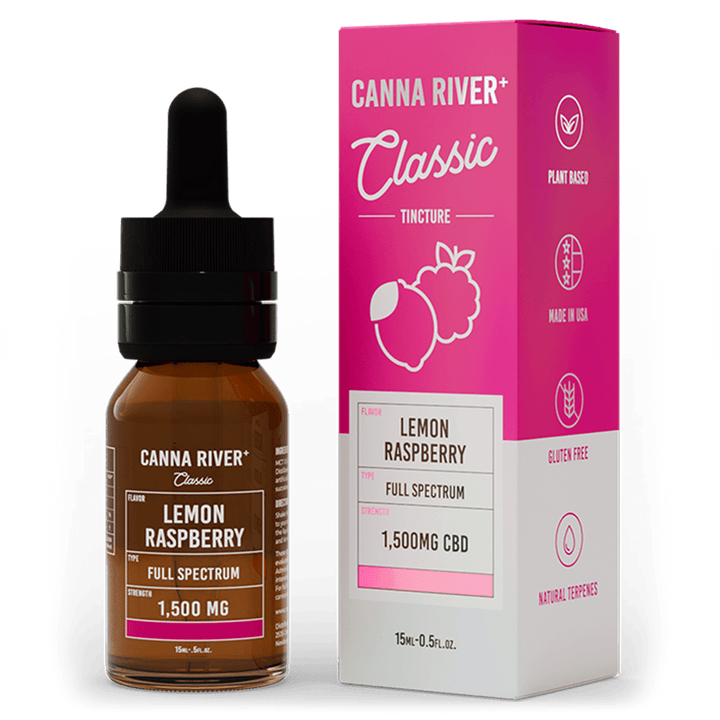 CBD Classic Tincture Tincture Canna River Full Spectrum (Contains THC) Lemon Raspberry 1500mg CBD / 15mL