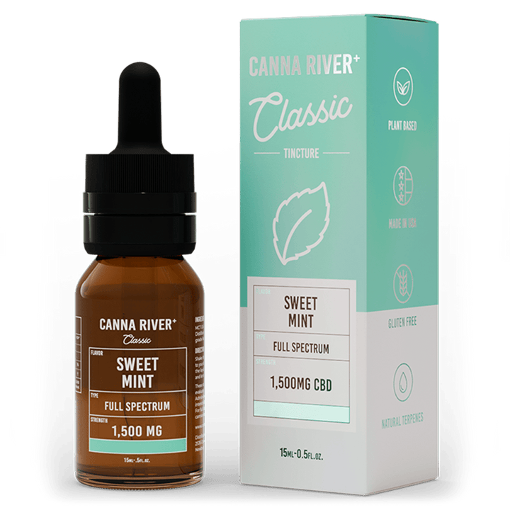 CBD Classic Tincture Tincture Canna River Full Spectrum (Contains THC) Sweet Mint 1500mg CBD / 15mL