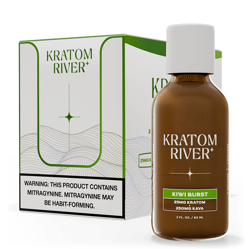 Kratom + Kava Shots Shot Kratom River Kiwi Burst 25mg Kratom + 250mg Kava / 6 Shots 