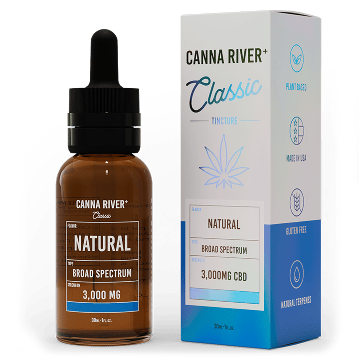 CBD Classic Tincture Tincture Canna River Broad Spectrum (THC Free) Natural 3000mg CBD / 30mL