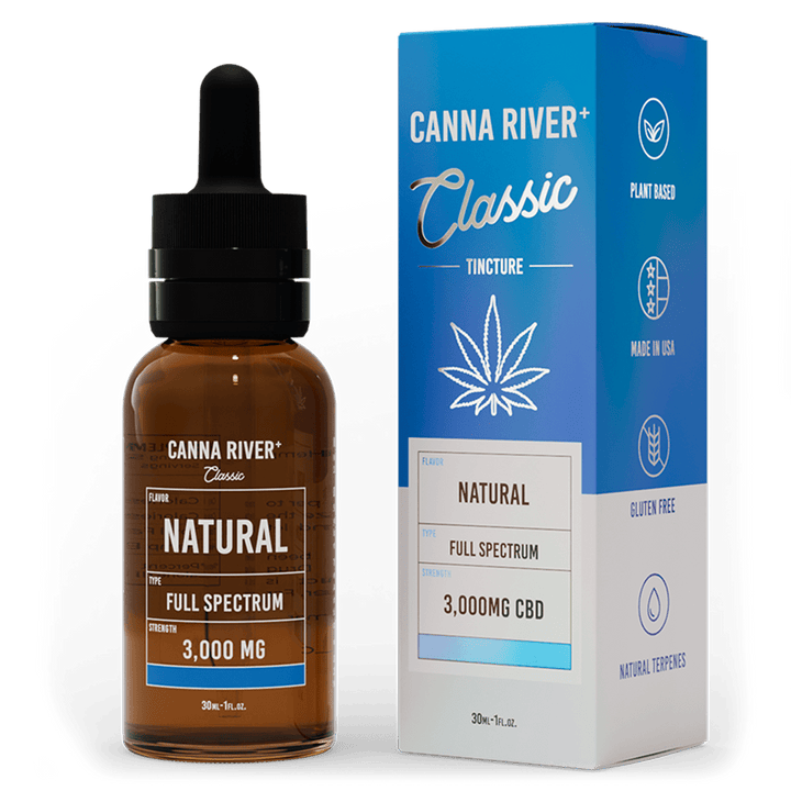 CBD Classic Tincture Tincture Canna River Full Spectrum (Contains THC) Natural 3000mg CBD / 30mL