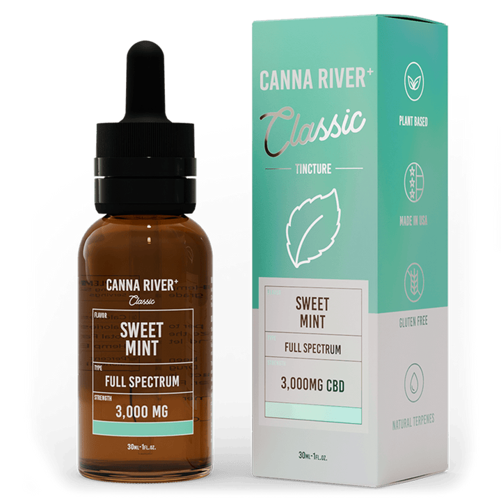 CBD Classic Tincture Tincture Canna River Full Spectrum (Contains THC) Sweet Mint 3000mg CBD / 30mL