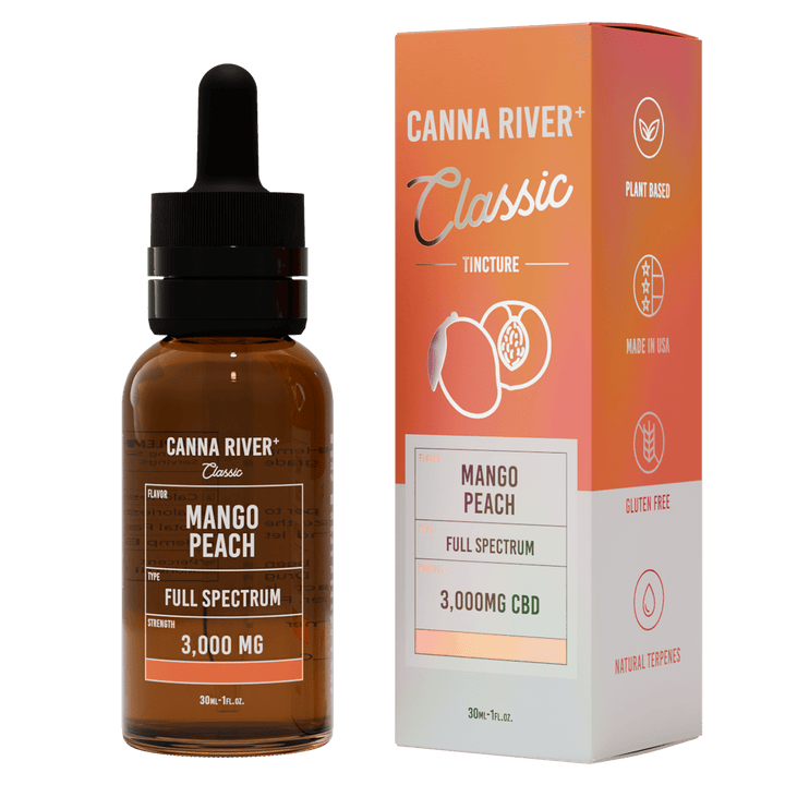 CBD Classic Tincture Tincture Canna River Full Spectrum (Contains THC) Mango Peach 3000mg CBD / 30mL