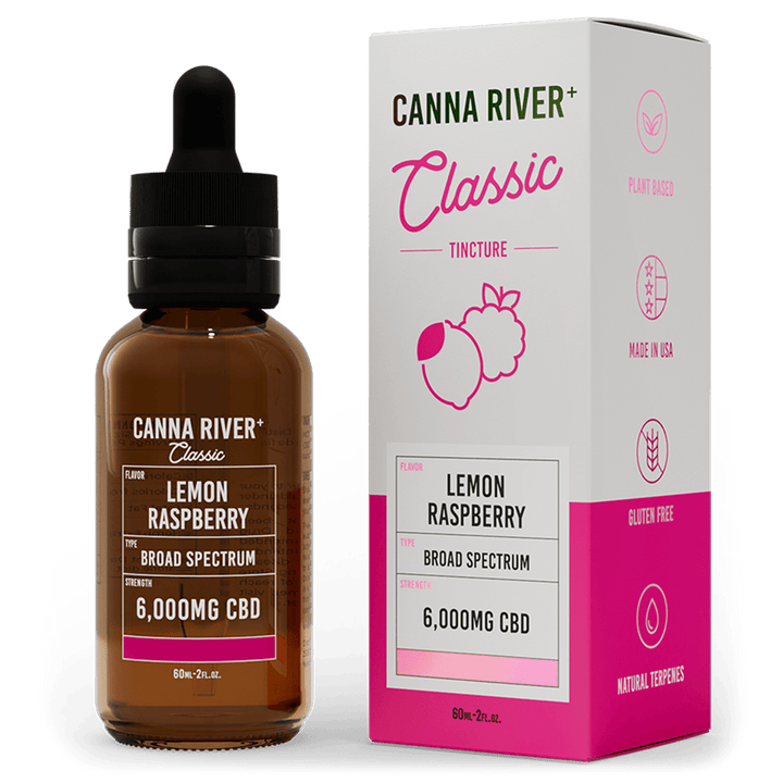 CBD Classic Tincture Tincture Canna River Broad Spectrum (THC Free) Lemon Raspberry 6000mg CBD / 60mL