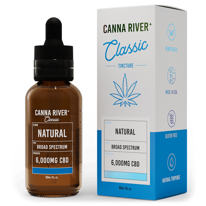 CBD Classic Tincture Tincture Canna River Broad Spectrum (THC Free) Natural 6000mg CBD / 60mL