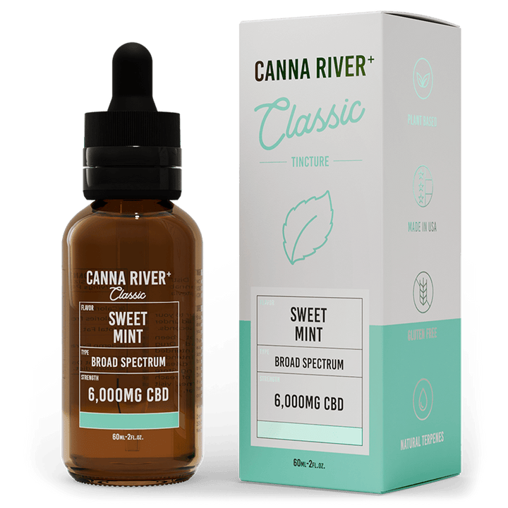 CBD Classic Tincture Tincture Canna River Broad Spectrum (THC Free) Sweet Mint 6000mg CBD / 60mL