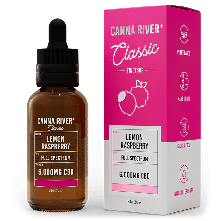 CBD Classic Tincture Tincture Canna River Full Spectrum (Contains THC) Lemon Raspberry 6000mg CBD / 60mL