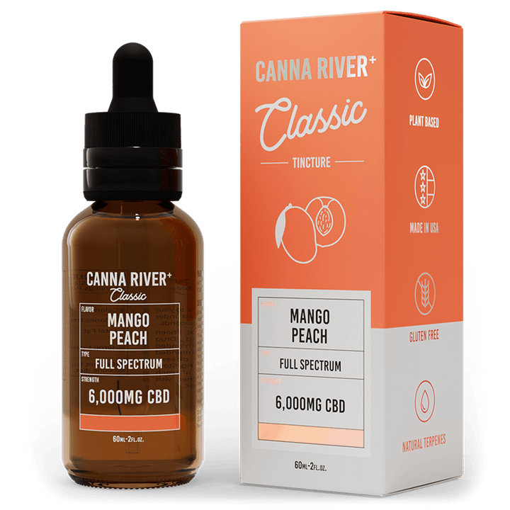 CBD Classic Tincture Tincture Canna River Full Spectrum (Contains THC) Mango Peach 6000mg CBD / 60mL