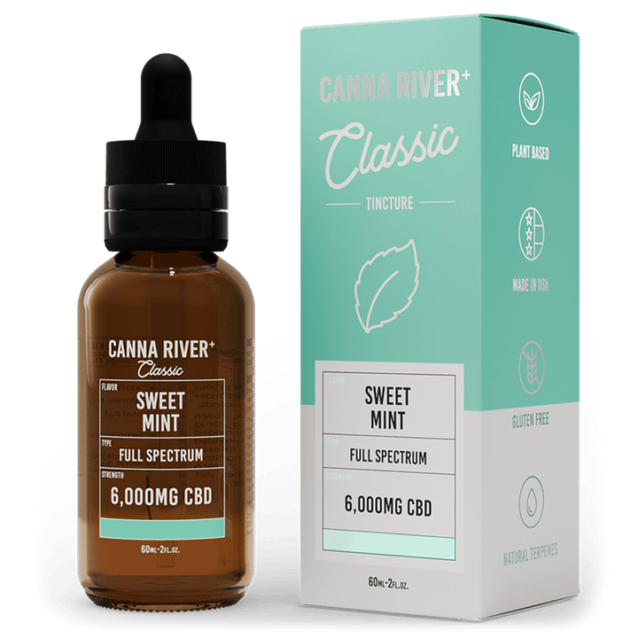 CBD Classic Tincture Tincture Canna River Full Spectrum (Contains THC) Sweet Mint 6000mg CBD / 60mL