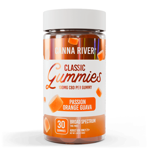 CBD Classic Gummies Gummy Canna River Broad Spectrum (THC Free) Passion Orange Guava 100mg CBD per Gummy / 30 Gummies