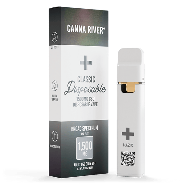CBD Classic Disposable Vape Canna River Broad Spectrum (THC Free) 2 Gram / 1 Unit 