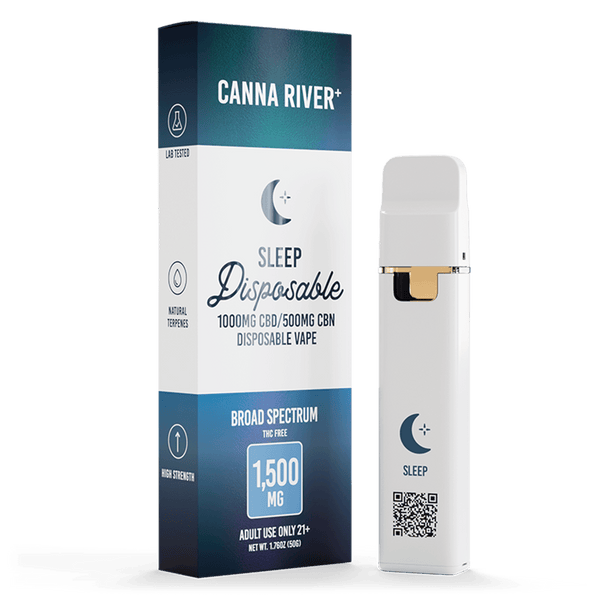 CBD Sleep Disposable Vape Canna River Broad Spectrum (THC Free) 2 Gram / 1 Unit 