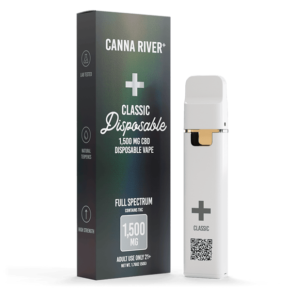 CBD Classic Disposable Vape Canna River Full Spectrum (Contains THC) 2 Gram / 1 Unit 