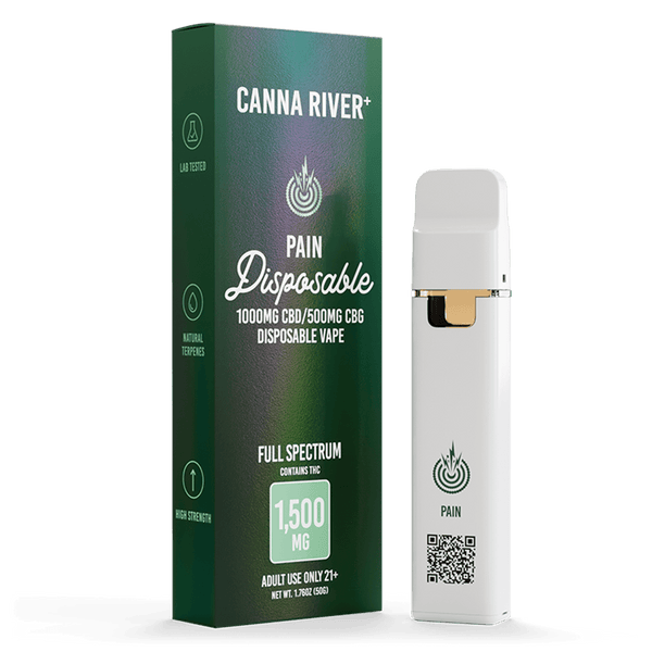 CBD Pain Disposable Vape Canna River Full Spectrum (Contains THC) 2 Gram / 1 Unit 