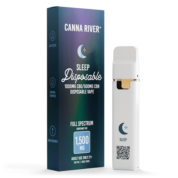 CBD Sleep Disposable Vape Canna River Full Spectrum (Contains THC) 2 Gram / 1 Unit 