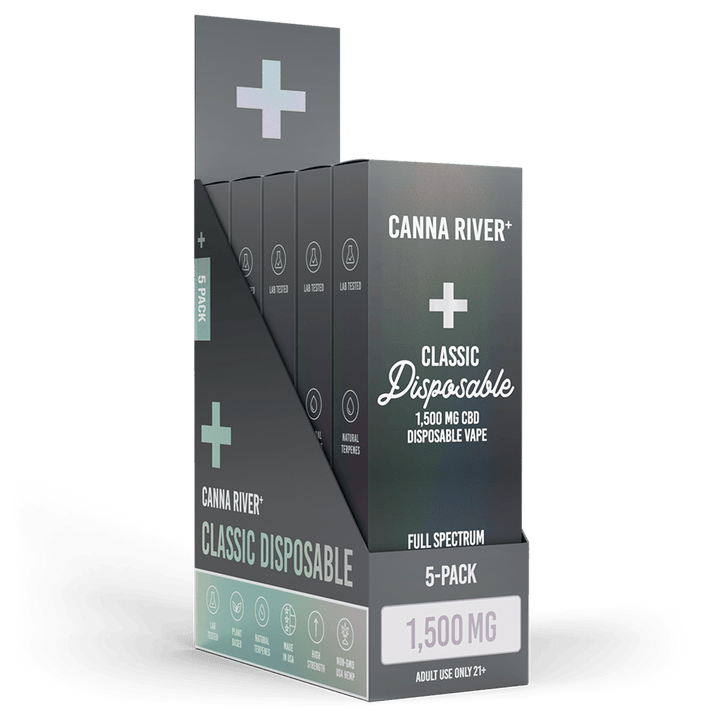 CBD Classic Disposable Vape Canna River Full Spectrum (Contains THC) 2 Gram / 5 Units 