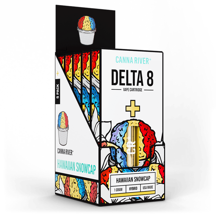 D8 Cartridge Vape Canna River Delta 8 THC Hawaiian Snowcap 1 Gram / 5 Units