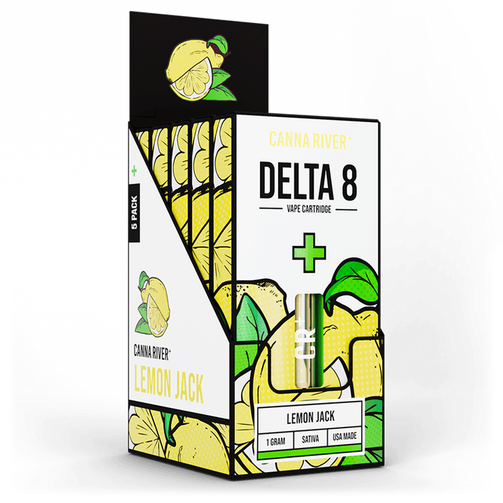 D8 Cartridge Vape Canna River Delta 8 THC Lemon Jack 1 Gram / 5 Units