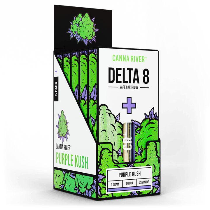 D8 Cartridge Vape Canna River Delta 8 THC Purple Kush 1 Gram / 5 Units