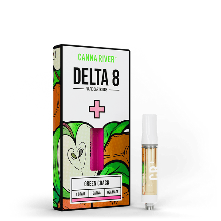D8 Cartridge Vape Canna River Delta 8 THC Green Crack 1 Gram / 1 Unit