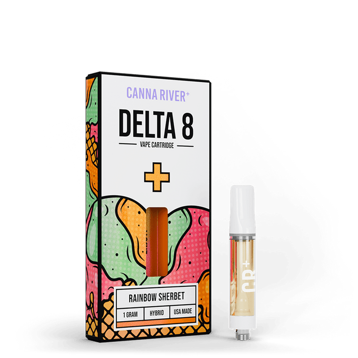 D8 Cartridge Vape Canna River Delta 8 THC Rainbow Sherbet 1 Gram / 1 Unit