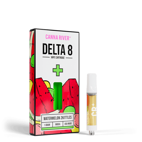 D8 Cartridge Vape Canna River Delta 8 THC Watermelon Zkittles 1 Gram / 1 Unit