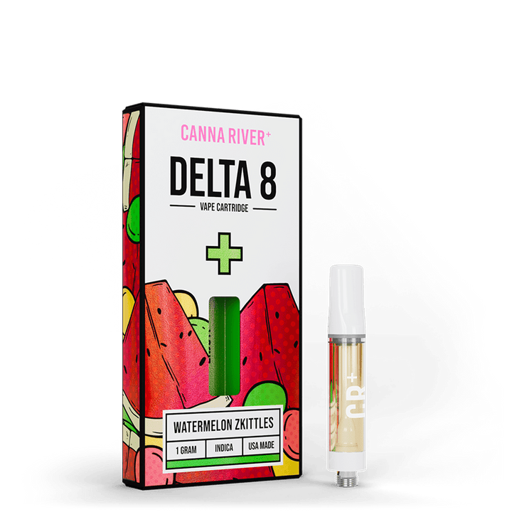 D8 Cartridge Vape Canna River Delta 8 THC Watermelon Zkittles 1 Gram / 1 Unit