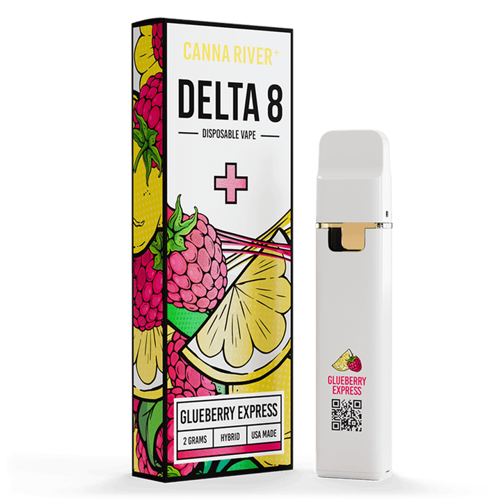 D8 Disposable Vape Canna River Delta 8 THC Glueberry Express 2 Grams / 1 Unit
