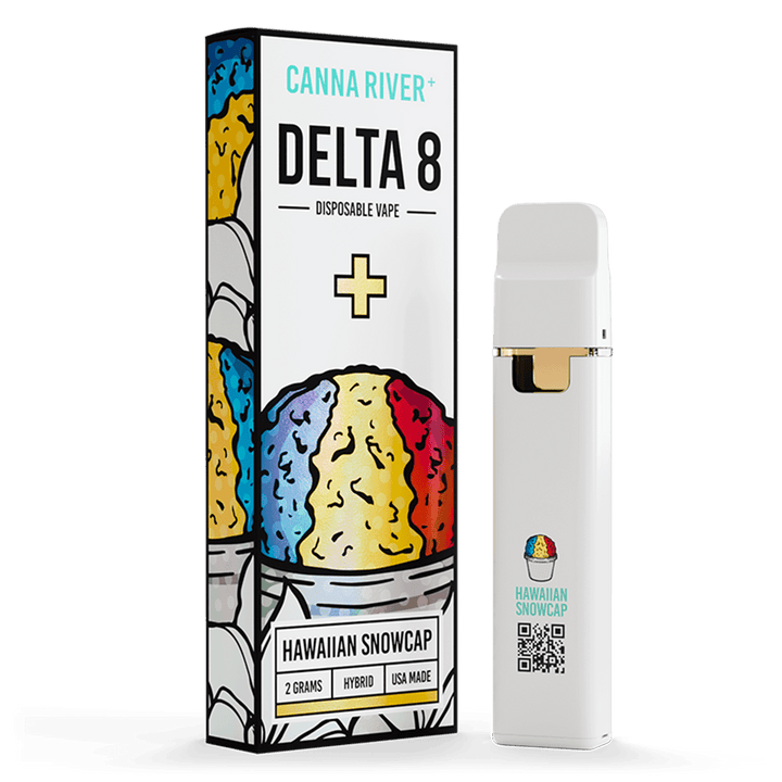 D8 Disposable Vape Canna River Delta 8 THC Hawaiian Snowcap 2 Grams / 1 Unit