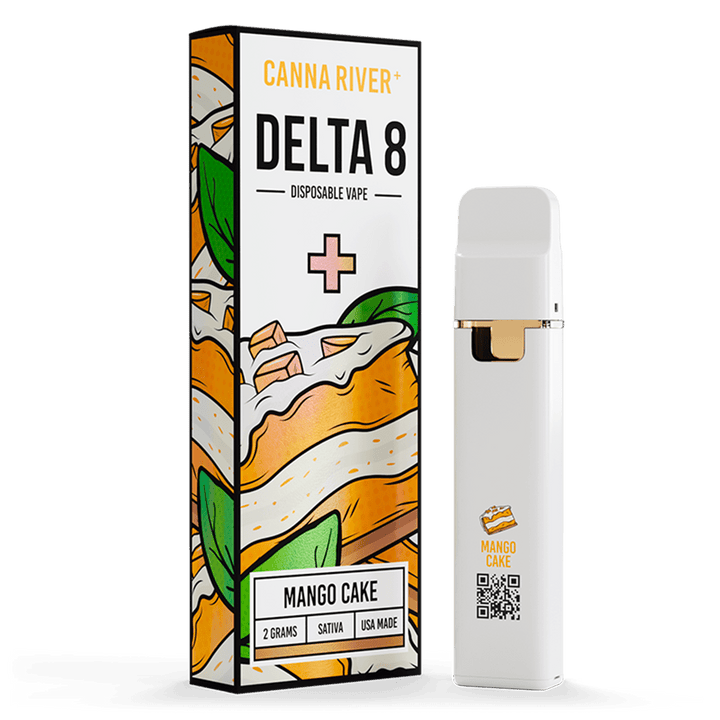 D8 Disposable Vape Canna River Delta 8 THC Mango Cake 2 Grams / 1 Unit