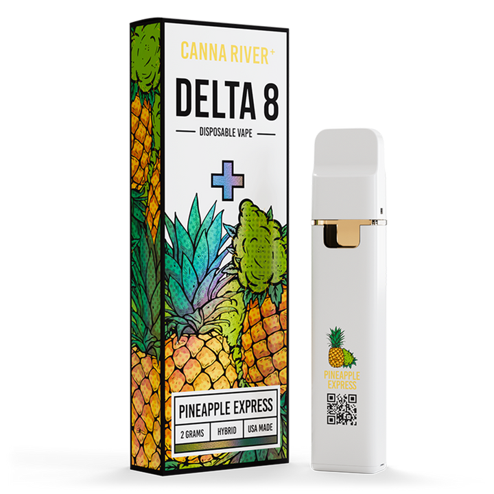 D8 Disposable Vape Canna River Delta 8 THC Pineapple Express 2 Grams / 1 Unit