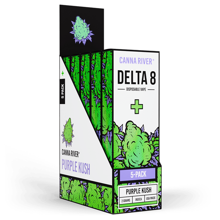D8 Disposable Vape Canna River Delta 8 THC Purple Kush 2 Gram / 5 Units