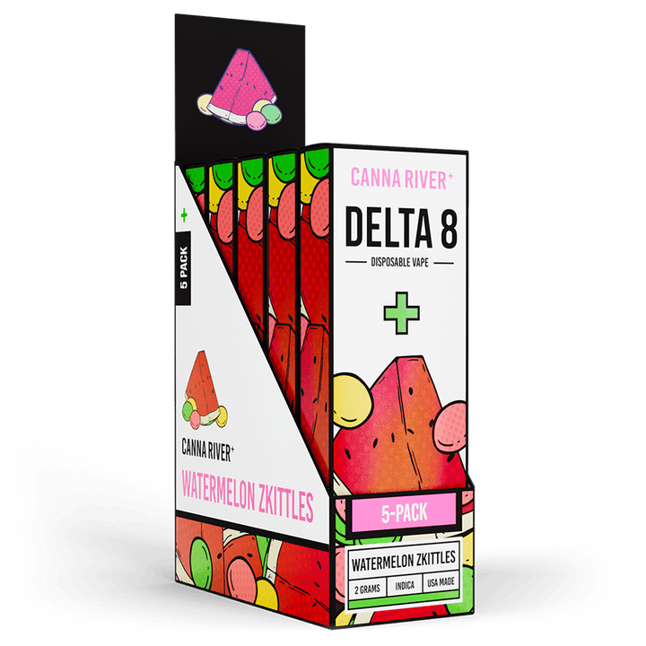 D8 Disposable Vape Canna River Delta 8 THC Watermelon Zkittles 2 Gram / 5 Units