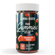 CBD Pain Gummies - Full Spectrum (Contains THC) / Strawberry Mango / 30 Gummies - 260128FPAINSM