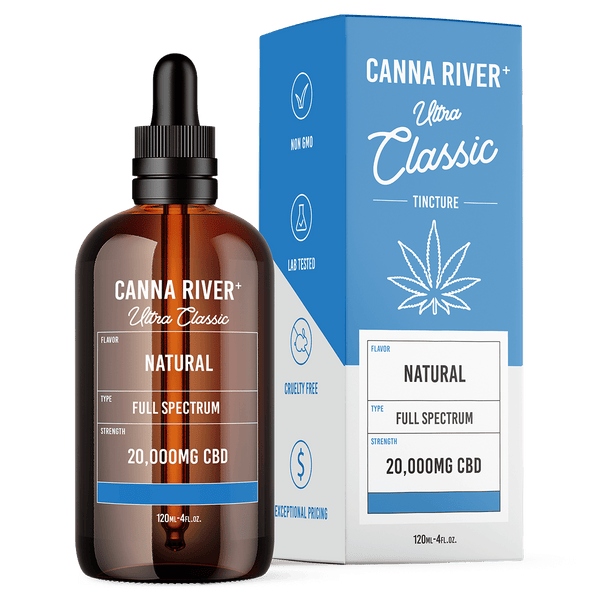 CBD Ultra Classic Tincture Tincture Canna River Full Spectrum (Contains THC) Natural 20000mg CBD / 120mL