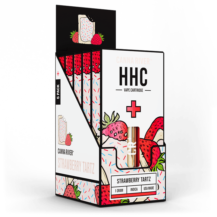 HHC Cartridge Vape Canna River HHC Strawberry Tartz 1 Gram / 5 Units