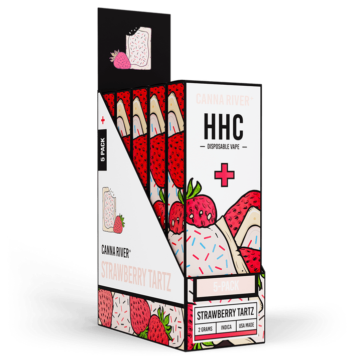 HHC Disposable Vape Canna River HHC Strawberry Tartz 2 Grams / 5 Units