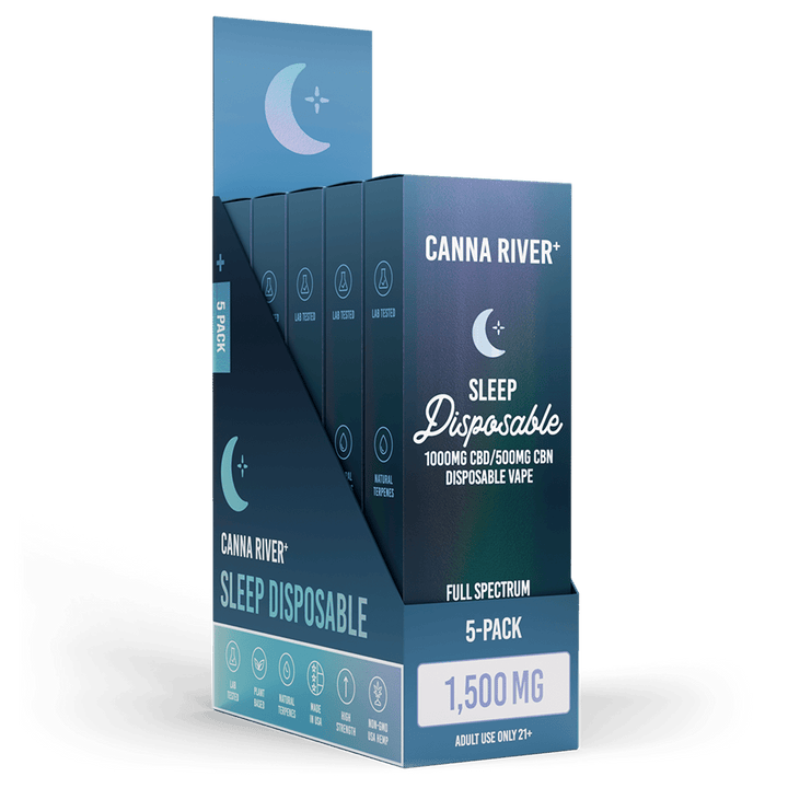 CBD Sleep Disposable Vape Canna River Full Spectrum (Contains THC) 2 Gram / 5 Units 