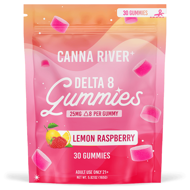 D8 Gummy Gummy Canna River Delta 8 THC Lemon Raspberry 25mg D8 per Gummy / 30 Gummies