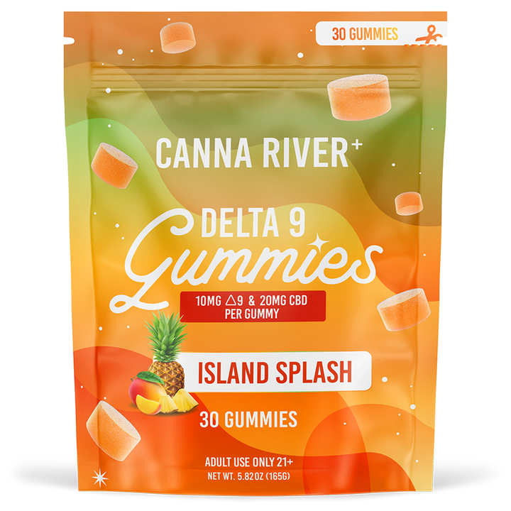 D9 Gummy Gummy Canna River Full Spectrum (Contains THC) Island Splash 10mg D9 THC + 20mg CBD / 30 Gummies